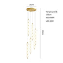 DecorBites™ Art Deco LED Glass Pingpong Pendant Light in Gold Chrome Black.