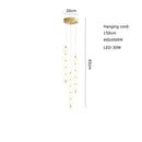 DecorBites™ Art Deco LED Glass Pingpong Pendant Light in Gold Chrome Black.