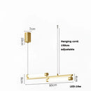DecorBites™ Art Deco LED Gold Chandelier for Dinning Room