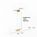 DecorBites™ Art Deco LED Gold Chandelier for Dinning Room