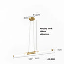DecorBites™ Art Deco LED Gold Chandelier for Dinning Room