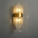 Art deco led crystal wall sconce gold & black bedroom light