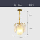 Decorbites art deco white glass feather chandelier for bedroom