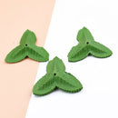 Textured green leaves with holes for wedding home decor diy craft