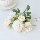 DecorBites™ Artificial Hydrangea Tea Rose Bouquet for Home Decor and DIY Wedding Bouquets