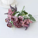DecorBites™ Artificial Hydrangea Tea Rose Bouquet for Home Decor and DIY Wedding Bouquets