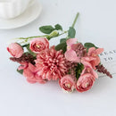 DecorBites™ Artificial Hydrangea Tea Rose Bouquet for Home Decor and DIY Wedding Bouquets