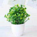 Modern set of nine artificial mini plant bonsai – living room decor