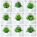 Modern set of nine artificial mini plant bonsai – living room decor