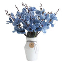 Purple & white artificial orchid magnolia bouquet living room decor