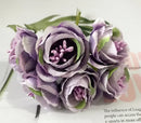Vibrant peony tea rose silk flowers wedding home decor