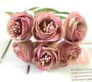 Vibrant peony tea rose silk flowers wedding home decor