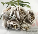 Vibrant peony tea rose silk flowers wedding home decor