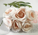 Vibrant peony tea rose silk flowers wedding home decor
