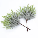 Frosted light green & gray artificial pine plants living room decor