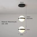 Modern black plant pendant light dining room led garden lamp