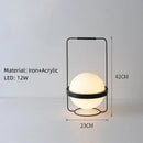 Modern black plant pendant light dining room led garden lamp