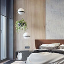 Modern black plant pendant light dining room led garden lamp