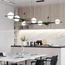 Modern black plant pendant light dining room led garden lamp