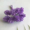 Colorful pom-pom artificial plants set of 6 wedding decor