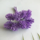 Colorful pom-pom artificial plants set of 6 wedding decor