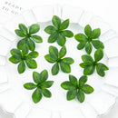 Green artificial rose leaf stems for living room diy decor