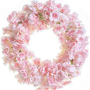 Pink artificial sakura flowers vine garden decor