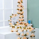 DecorBites™ Artificial Sakura Flowers Vine: Wedding Garden Rose Arch Decoration