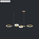 DecorBites™ Artistic Metal LED Ceiling Pendant Light for Dining Room - Gold Ring Island Fixture