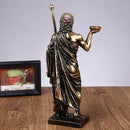 Classical bronze asclepius mini statue office medicine decor