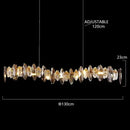 Modern gold ash crystal ceiling chandelier living room light