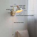 DecorBites™ Ash Wood LED Wall Light Fixture with Pull Chain Switch, Modern Nordic Design