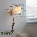 DecorBites™ Ash Wood LED Wall Light Fixture with Pull Chain Switch, Modern Nordic Design