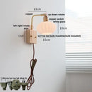 DecorBites™ Ash Wood LED Wall Light Fixture with Pull Chain Switch, Modern Nordic Design