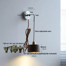 DecorBites™ Ash Wood LED Wall Light with Pull Chain Switch – Japanese Style Bedside Lamp