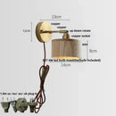 DecorBites™ Ash Wood LED Wall Lights Living Room Porch Stair Nordic Modern Up Down Rotate Pull Chain Switch Bedside Lamp