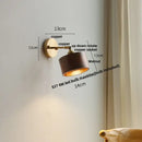 DecorBites™ Ash Wood LED Wall Lights Living Room Porch Stair Nordic Modern Up Down Rotate Pull Chain Switch Bedside Lamp