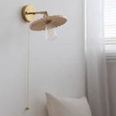 DecorBites™ Ash Wood LED Wall Lights Living Room Porch Stair Nordic Modern Up Down Rotate Pull Chain Switch Bedside Lamp