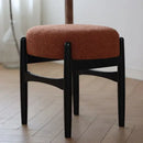 Mid century gray ash wood makeup bench bedroom dressing chair