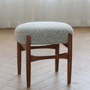 Mid century gray ash wood makeup bench bedroom dressing chair