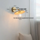 Vintage scalloped brass and glass wall lights living room sconce