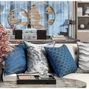 Asian landscape painting gray pillow cover living room decor