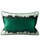 Asian landscape painting gray pillow cover living room decor