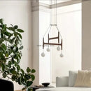 DecorBites™ ASTRA Wood Pendant Light Multi Head LED Chandelier Interior Decor Lamp