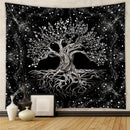 DecorBites™ Astrology Chart Tarot Tapestry Wheel Sun Moon Tree Mushroom Wall Hanging