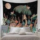 DecorBites™ Astrology Chart Tarot Tapestry Wheel Sun Moon Tree Mushroom Wall Hanging