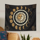 DecorBites™ Astrology Wheel Tapestry Moon Phase Sun and Moon Starry Sky Home Decor