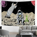 DecorBites™ Astronaut Alien Tapestry Wall Hanging Kawaii Universe Mystic Home Decor