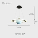 DecorBites™ Astronaut Ball LED Light: Modern Boys Room Decor, Acrylic Planet Earth Pendant
