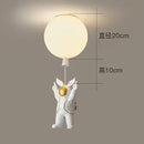 DecorBites™ Astronaut Balloon Ceiling Lamp: Modern Minimalist LED Chandelier for Kids' Room